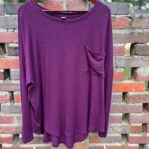 FREE with Bundle Purchase - Purple Relaxed Long Sleeve Top